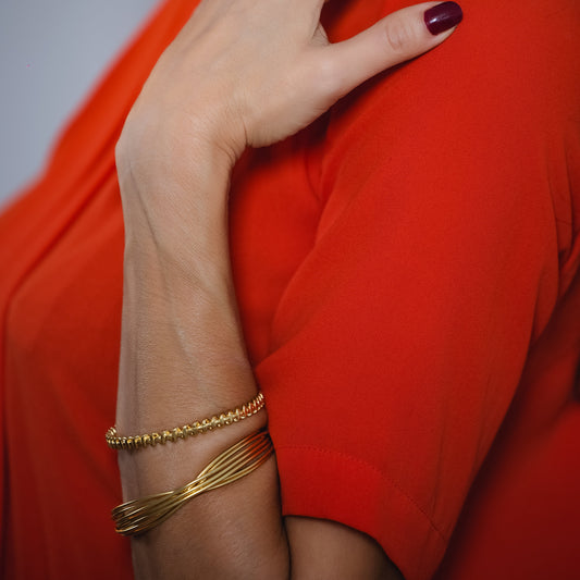 Women's Gold Open Cuff Bangle Bracelet at RM kandy