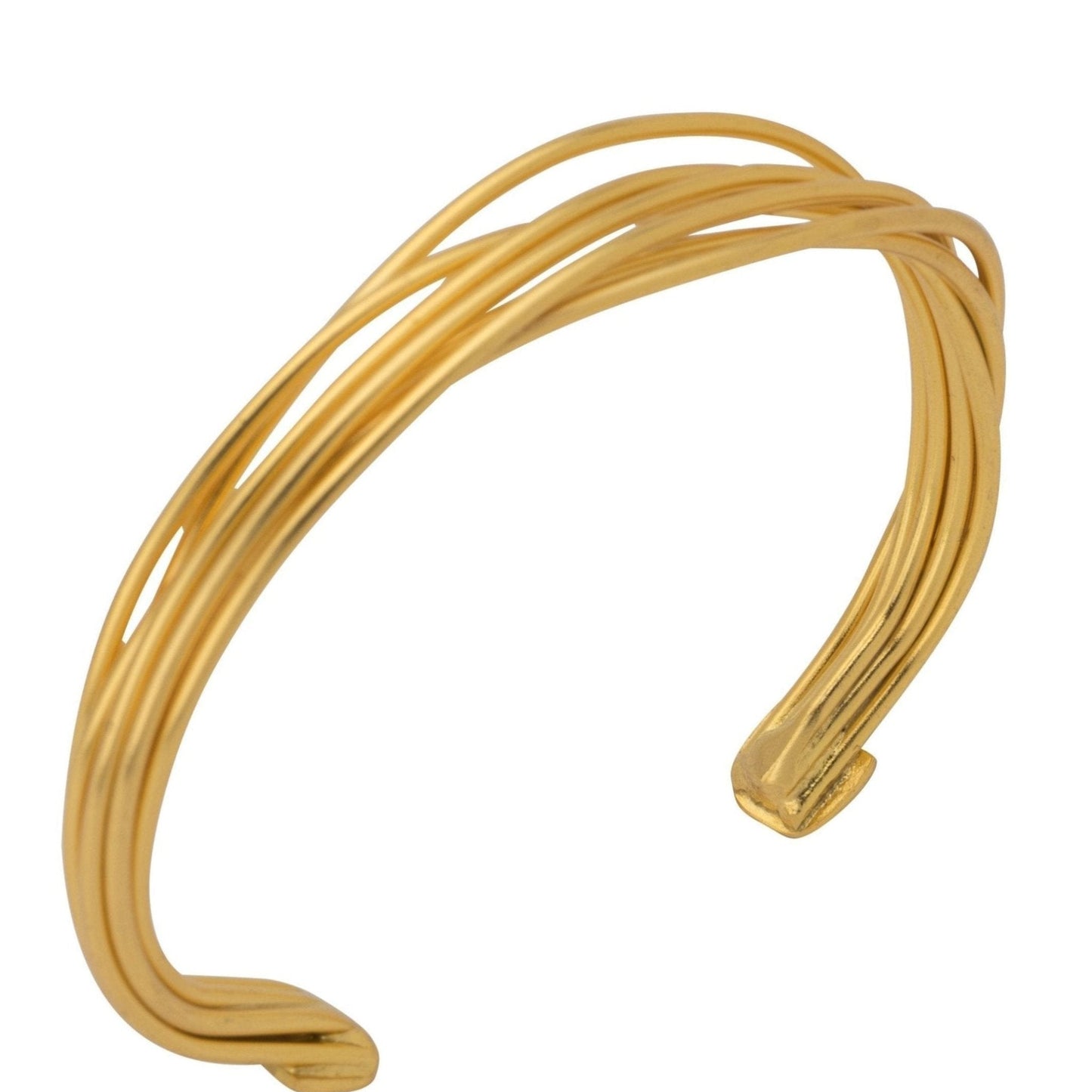 Women's Layered Gold Open Cuff luxury Bracelet handmade at RM Kandy