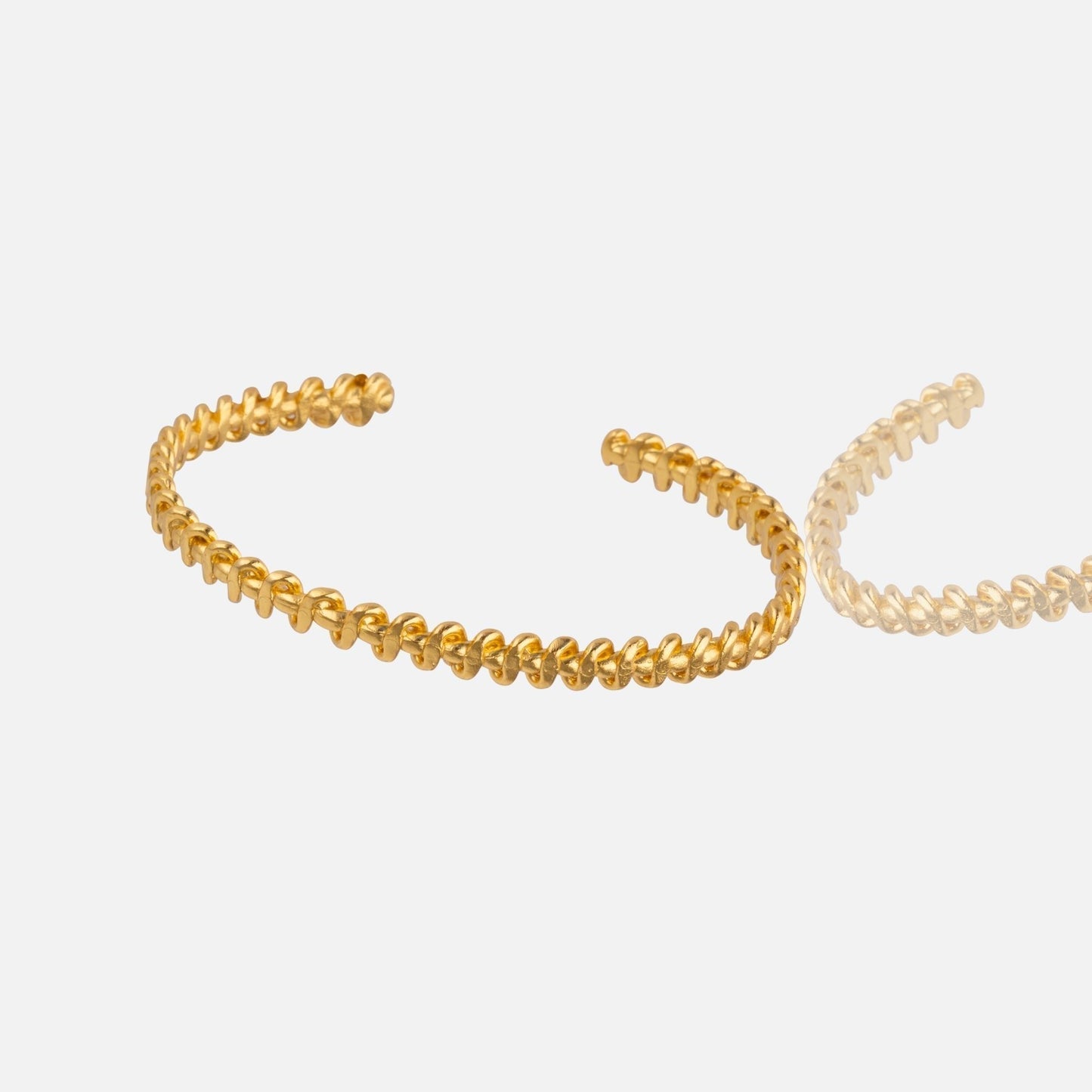 Women's Gold Textured Open Cuff Bangle Bracelet Handmade at RM kandy