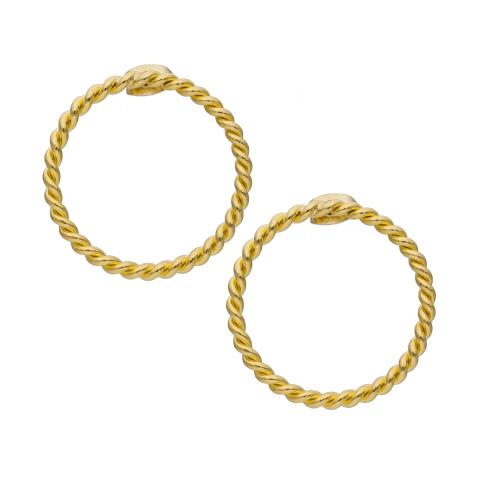 Gold Twisted Circle stud earrings for women at RM kandy