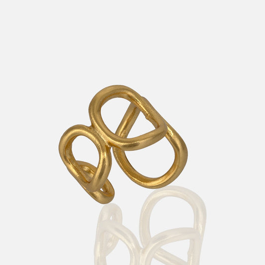Circle Gold Band Adjustable Ring for women at RM Kandy