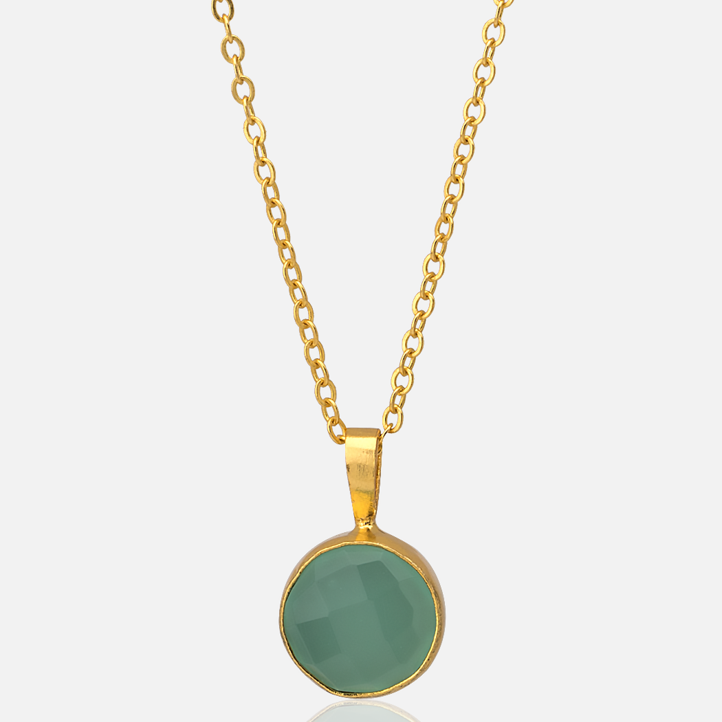 Aqua Chalcedony Charm Necklace for women at RM kandy