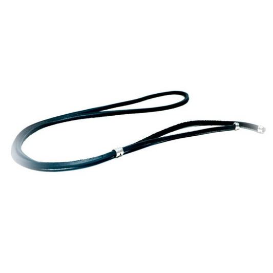 Mens Long Soft Leather Necklace with silver charms at RM Kandy