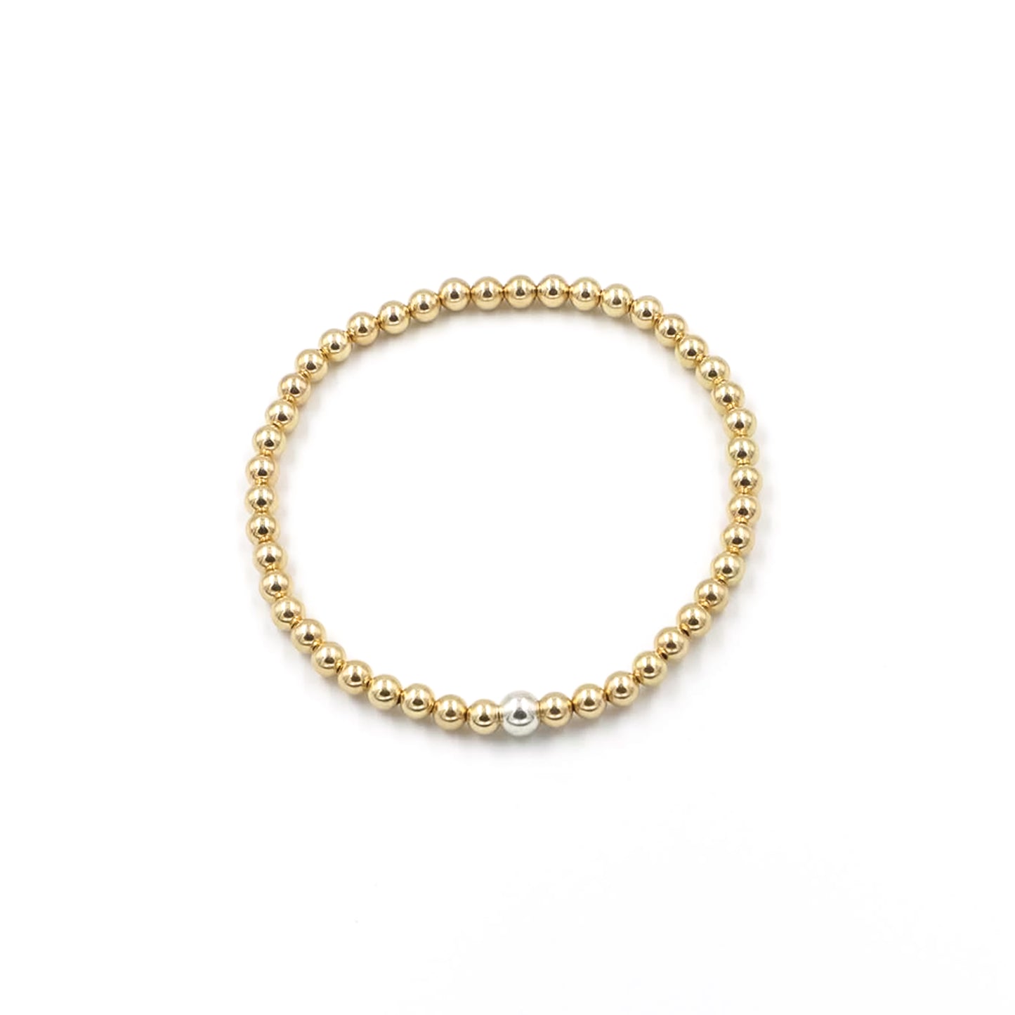 Gold Beaded Bracelet 4mm for women handmade at RM Kandy
