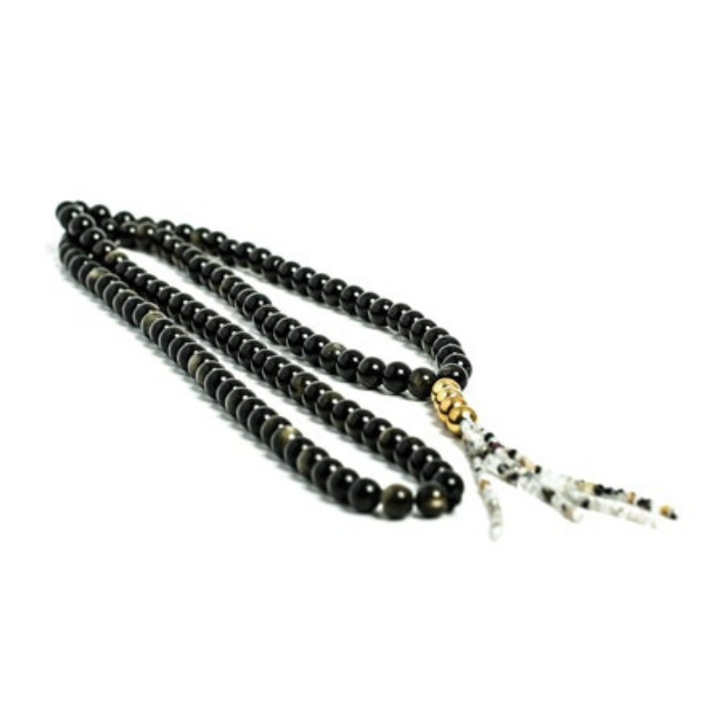 Golden hot sale obsidian beads