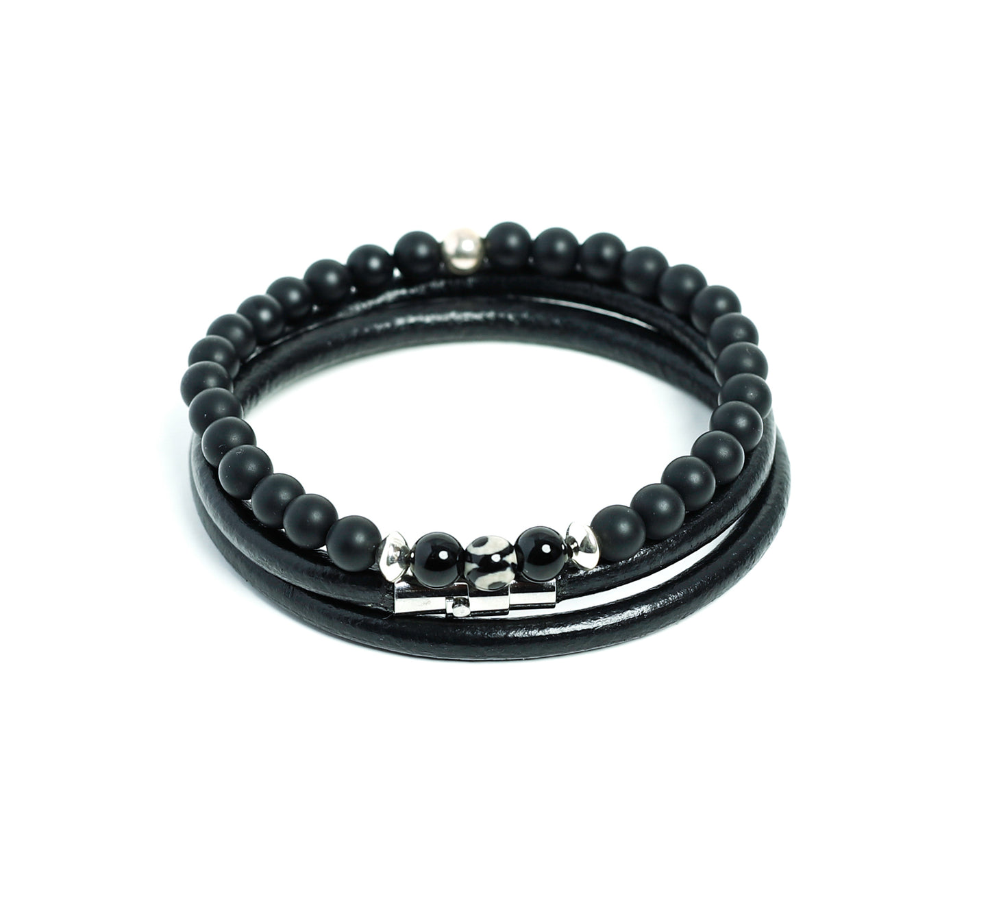 Custom Beaeded and Leather Bracelet Set for Men at RM Kandy