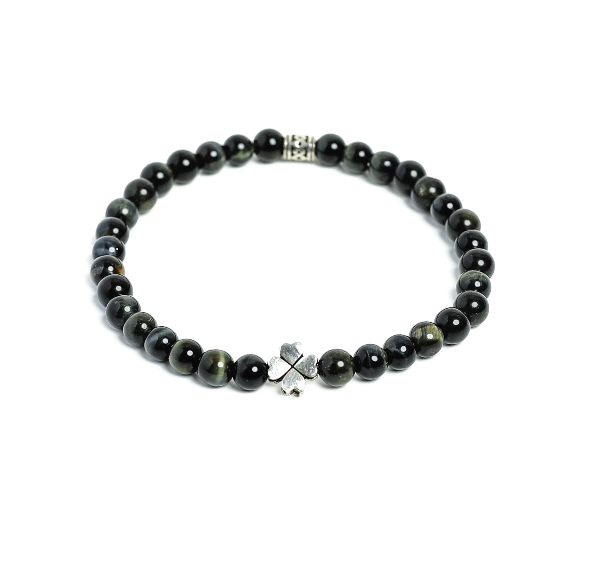 Shinny Tiger eye stone beaded bracelet for men at RM KANDY