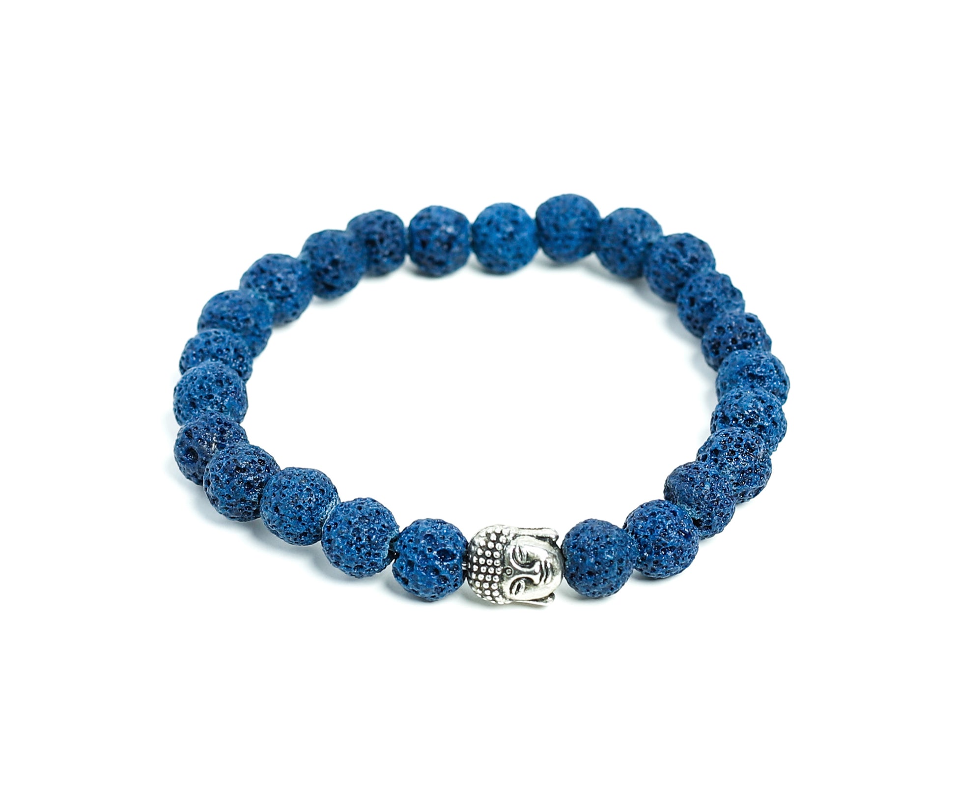 Blue 8mm Lava Bead Bracelet Buddha Charm at RM Kandy