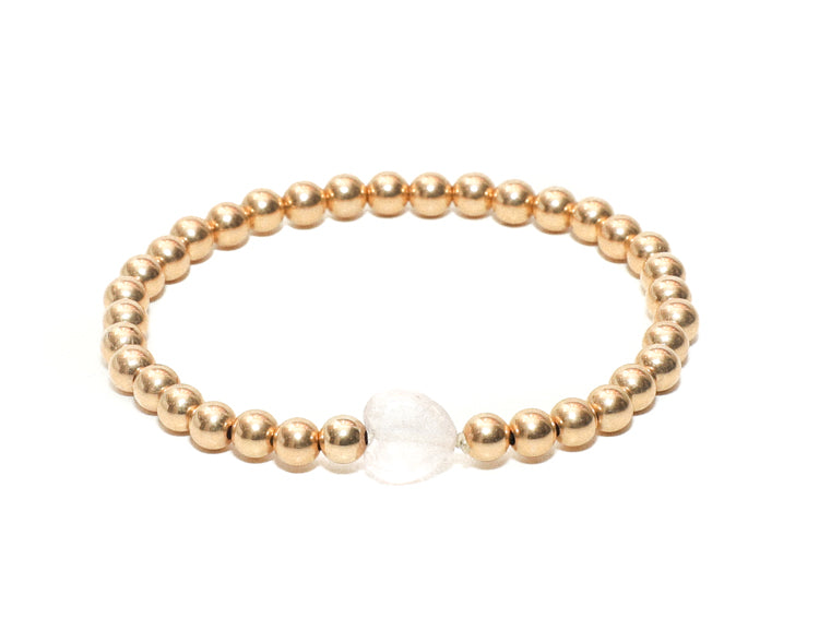 Rose Quartz Beaded Charm Bracelet for women at RM Kandy