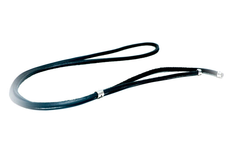 Genuine leather long necklace with silver charms RM Kandy