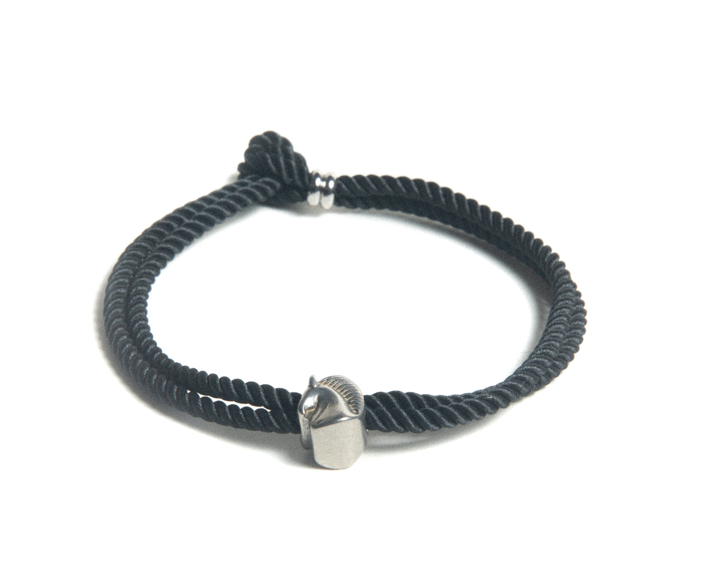 Mens Black Cord Bracelet horse charm at RM Kandy