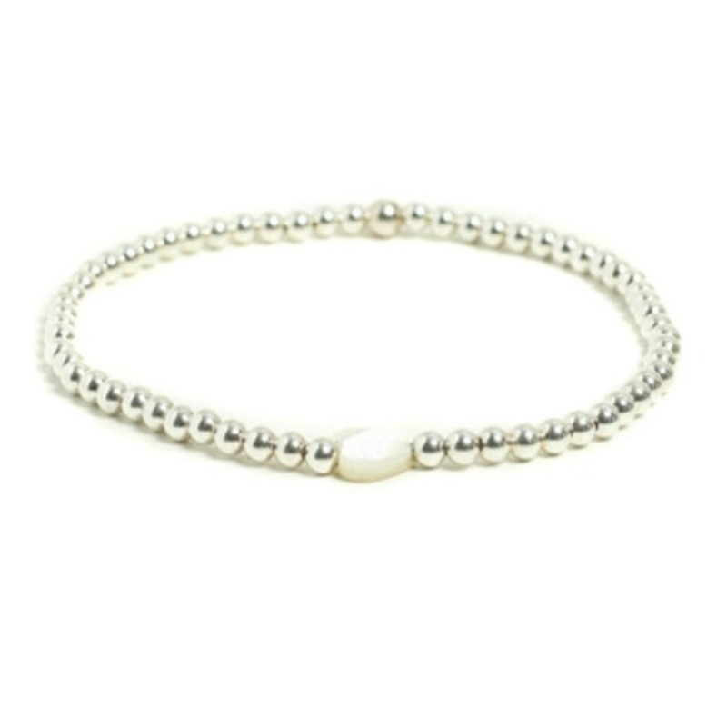 Ladies 4mm Silver Beaded Anklet Jewelry Heart Pearl Charm at RM Kandy