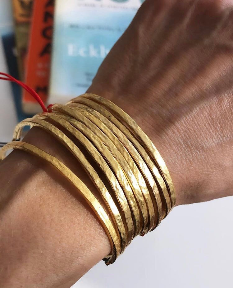 Gold Thin Bracelets with Adjustable String for Women and Men at RM KANDY