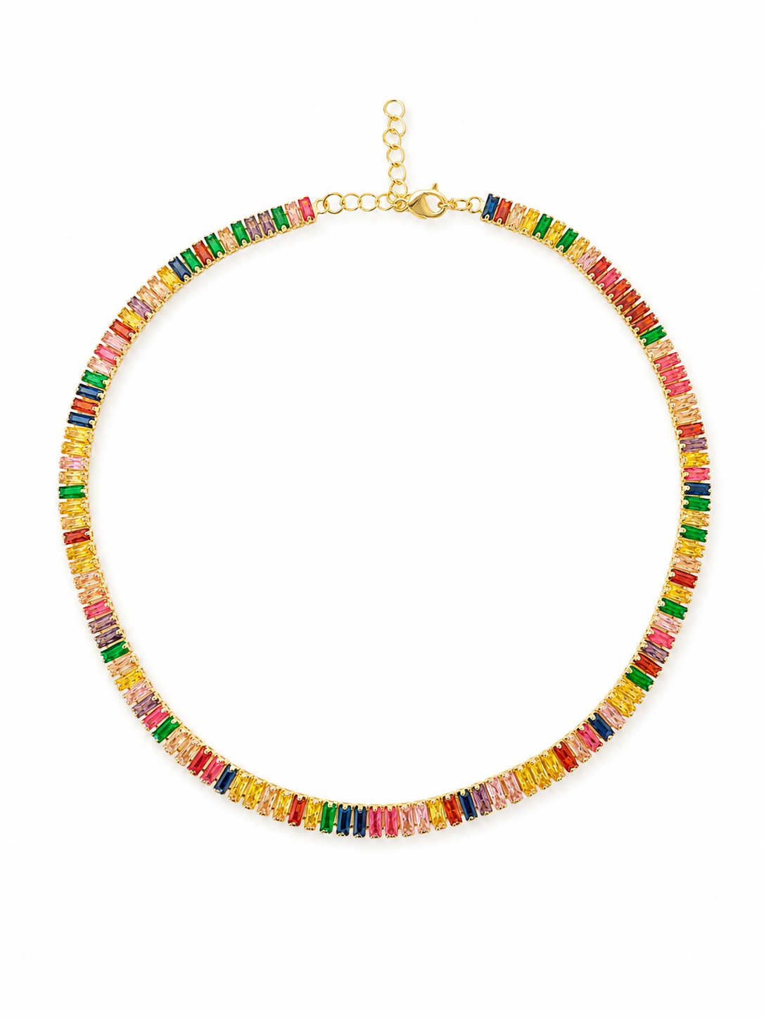 Women's Rainbow Choker Necklace with semi precious stone at RM Kandy
