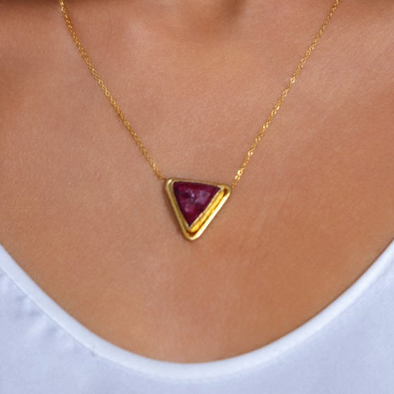 Ruby Charm Pendant Necklace for women at RM Kandy