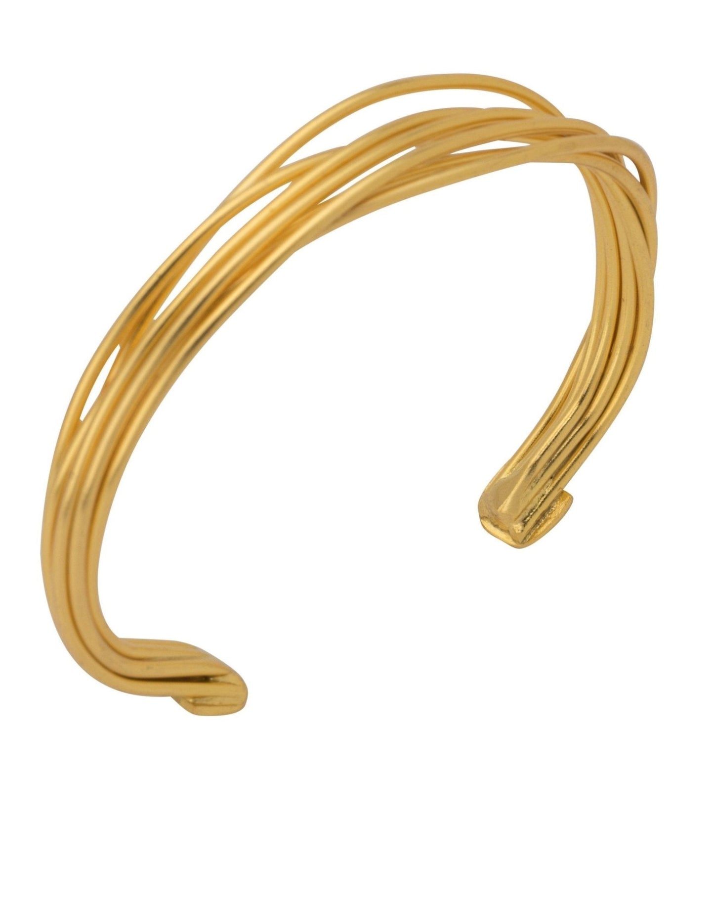 Women's Layered Gold Open Cuff luxury Bracelet handmade at RM Kandy