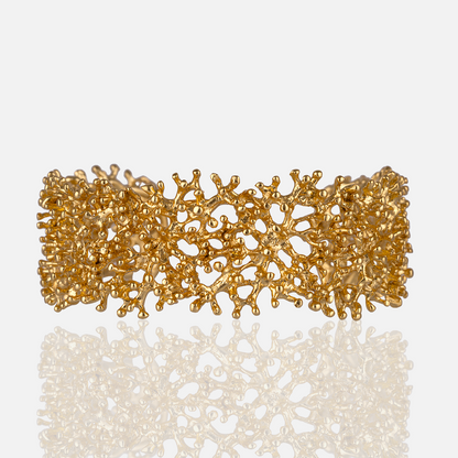 Gold Statement Luxury Cuff Bracelet Textured for women at RM Kandy