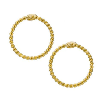 Gold Twisted Circle stud earrings for women at RM kandy