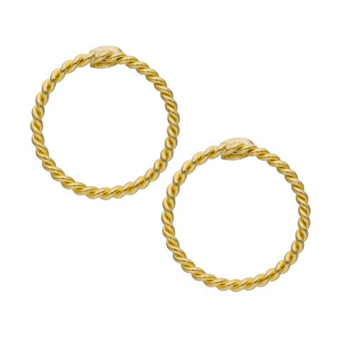 Gold Twisted Circle stud earrings for women at RM kandy