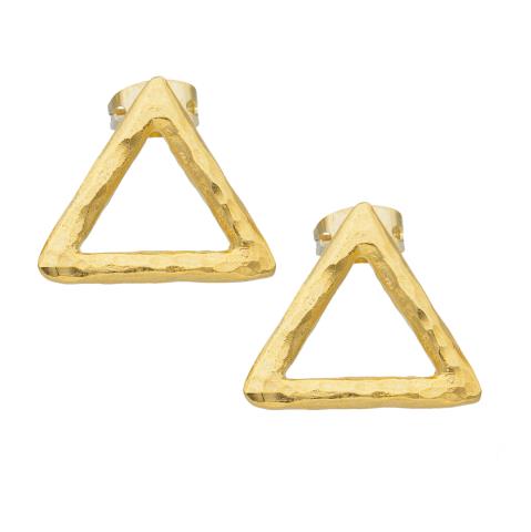 Mini Gold Triangle Stud Earrings for women at RM Kandy