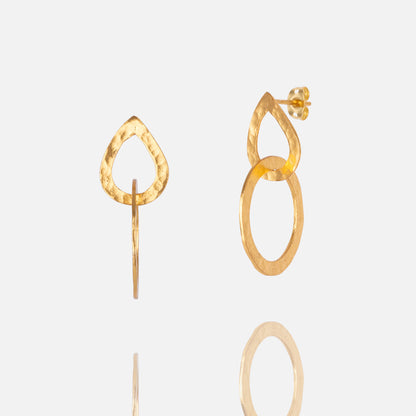 Women's Gold Drop Dangle Statement Earrings at RM Kandy