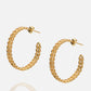 Gold Large Chain Design Hoop Earrings for women at RM Kandy