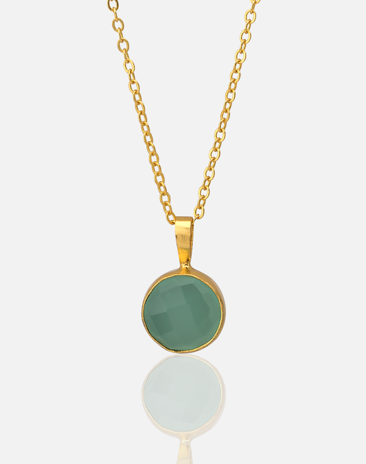 Aqua Chalcedony Charm Necklace for women at RM kandy