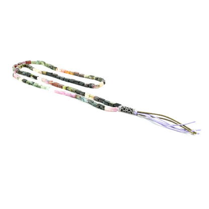 Womens tourmaline Rainbow Beaded Long Necklace at RM Kandy