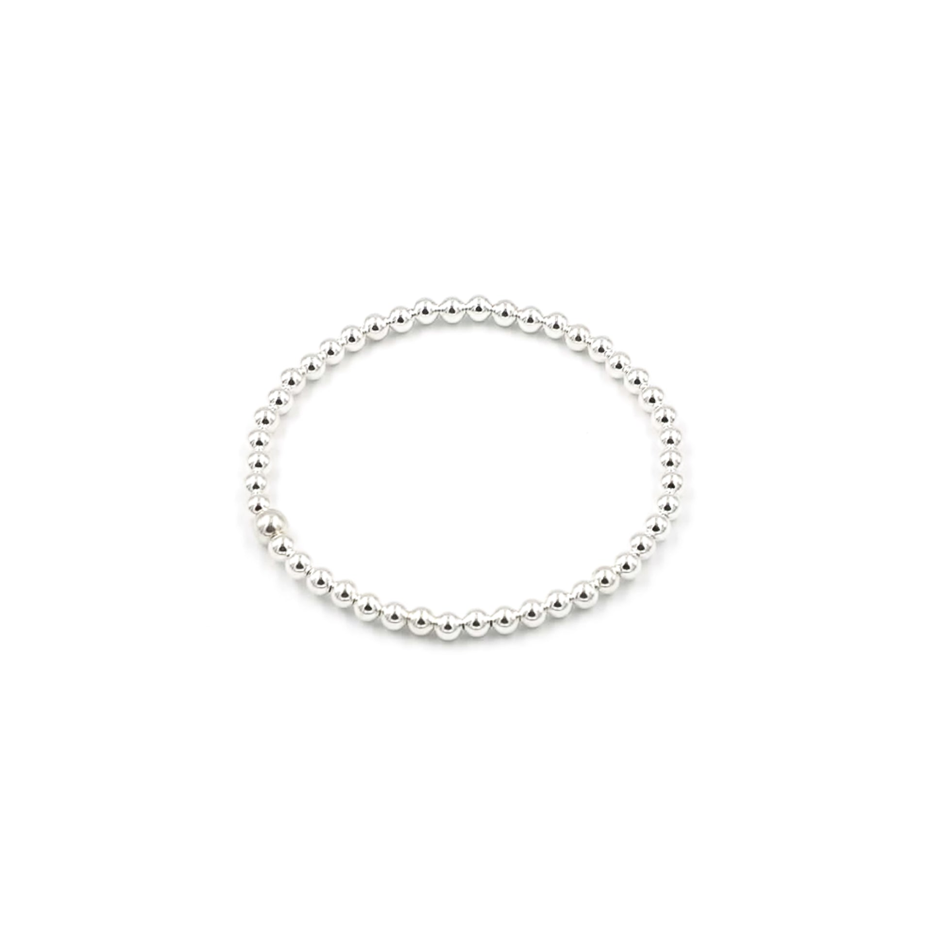 Ladies Silver Beaded Bracelet Jewelry Online]-RM KANDY