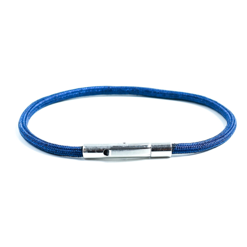 Mens Navy Cord Bracelet with Silver Clasp at RM Kandy