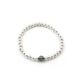 Silver Beaded Bracelet with Crystal Swarovski charm 8mm handmade at RM KANDY