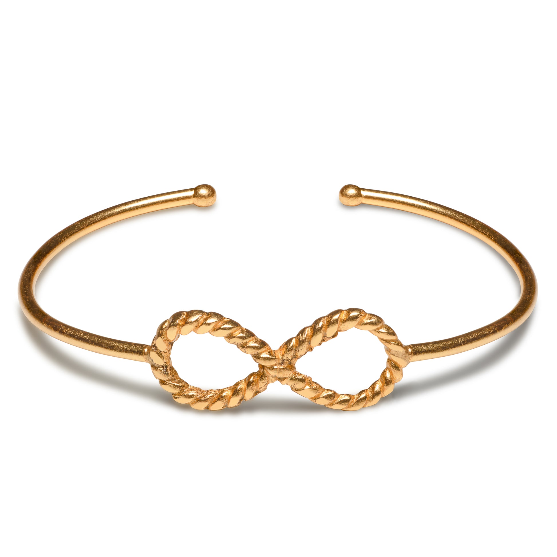 Women's Gold Eternity Open Cuff Bracelet Adjustable handmade at RM Kandy