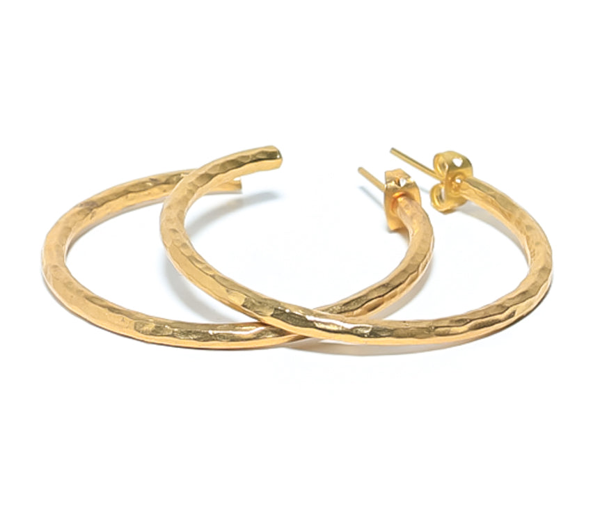 Gold Plated Large Hoop Earrings for Women RM Kandy