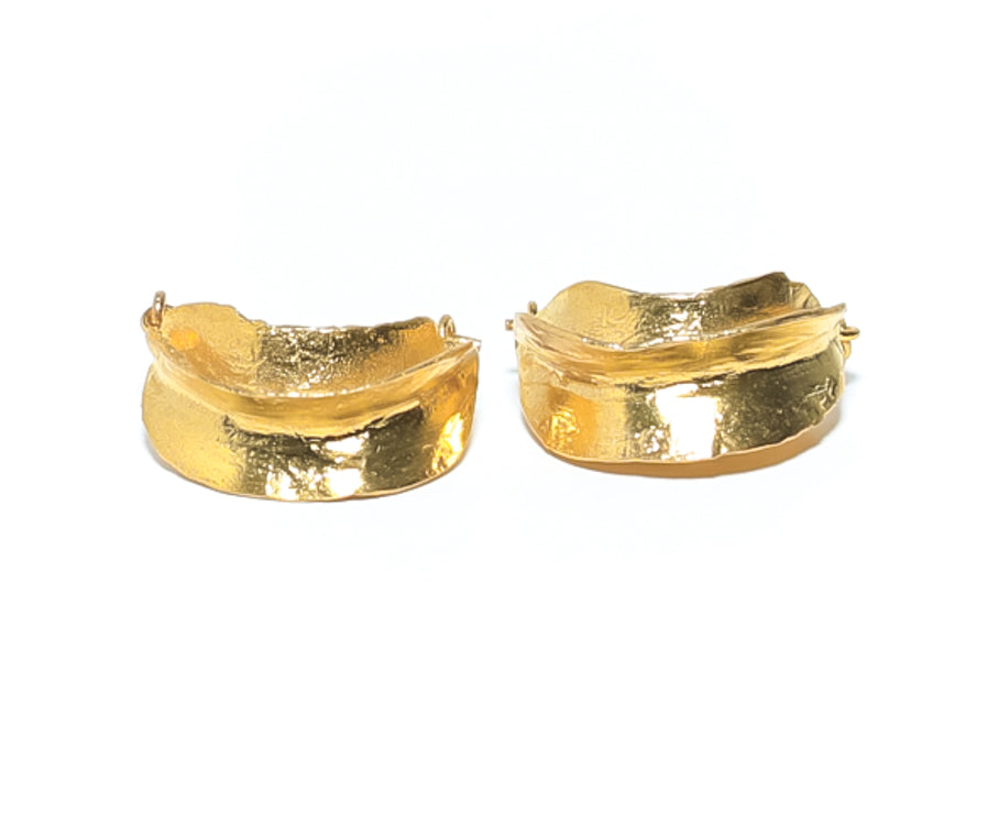 Gold Bold Statement Handmade Artisan Earrings at RM Kandy