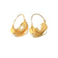 Women's Gold Statement Hoop Earrings handmade 1 inch length at RM KANDY