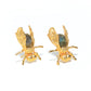 Gold Fly Design Stud Earrings with labradorite stone at RM KANDY