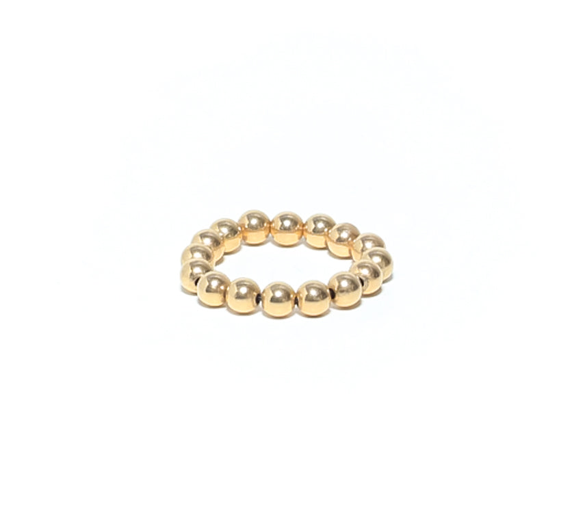 Women's Gold Handmade 4mm Beaded adjustable Ring at RM KANDY