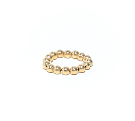 Women's Gold Handmade 4mm Beaded adjustable Ring at RM KANDY