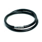 Mens Double Wrap genuine Handmade Leather Bracelet stainless steel Clasp Closure at RM Kandy