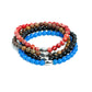 mens Handmade Premium Beaded Bracelets in Matt onyx blue jade red turquoise and tiger eye at RM KANDY