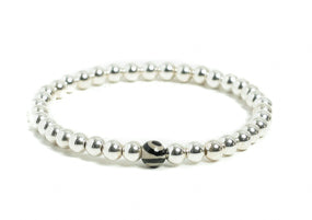 Silver Evil Eye Agate Stone Charm bracelet Handmade at RM Kandy