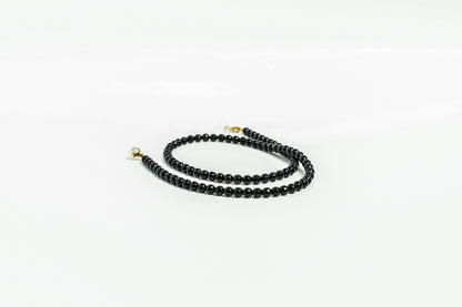 Ladies Black Shiny Onyx Beaded Necklace Sunglass Chain at RM KANDY