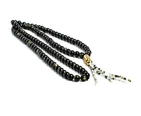 Golden Obsidian Custom Design Beaded Necklace crystal and gold beads for women at RM Kandy