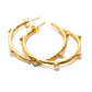 Large Gold Hoop Earrings with Small Pearl Beads RM Kandy