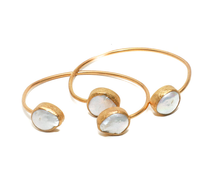 Fresh Pearl Cuff Bracelets Adjustable for every wrist size for women at RM KANDY