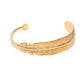 Womens Gold Feather Adjustable Cuff Bracelet at RM Kandy