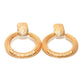 Gold textured Large Hoop Earrings for Women handmade at RM Kandy