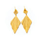 Gold Large Lozenge Dangling Earrings for Women at RM Kandy