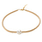 Womens 4mm Gold Beaded Choker Necklace Pearl Charm at RM Kandy