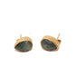 Gold Stud Earrings with labradorite gem stone at  RM Kandy